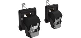 Retractable Ratchet Straps with Pro III Mount Brackets - 2" W x 7' L - Pair