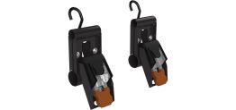 Retractable Ratchet Straps with Pro III Mount Brackets - 1" W x 6' L - Pair