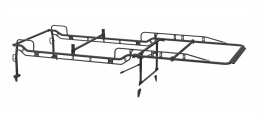 The Pro Rack Leg & Bars Kit - Service Body, 11’ Body, Regular Cab, Forklift Loadable, Black