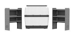 Commercial 43" H Shelves Wire Partition - Transit Connect